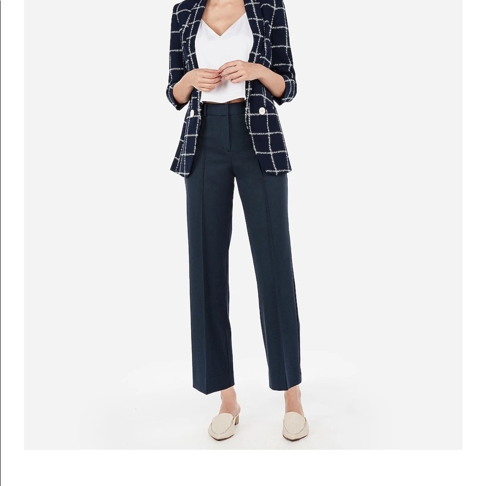Express High Waisted Straight Cropped Pant - NEW
